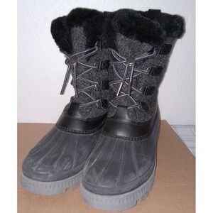 Ozark Trail Womens Winter Boots  Lace-up Black Size 8